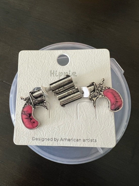 Jewelry - Hippie Pink Stone Western Earrings